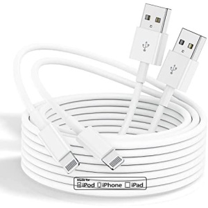 QZIIW Apple MFI Certified iPhone Charger Cable 6 Ft, 2Pack Extra Long USB