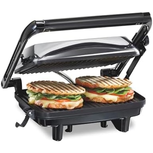 Hamilton Beach Panini Press Sandwich Maker & Electric Indoor Grill with Locking